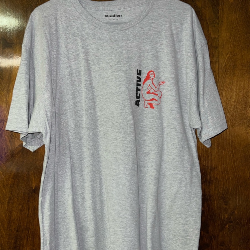 Active USA Gray Short Sleeve Tee